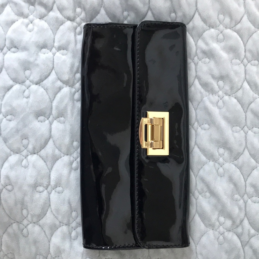 Black Patent Clutch Purse